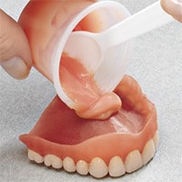 Dentures being relined