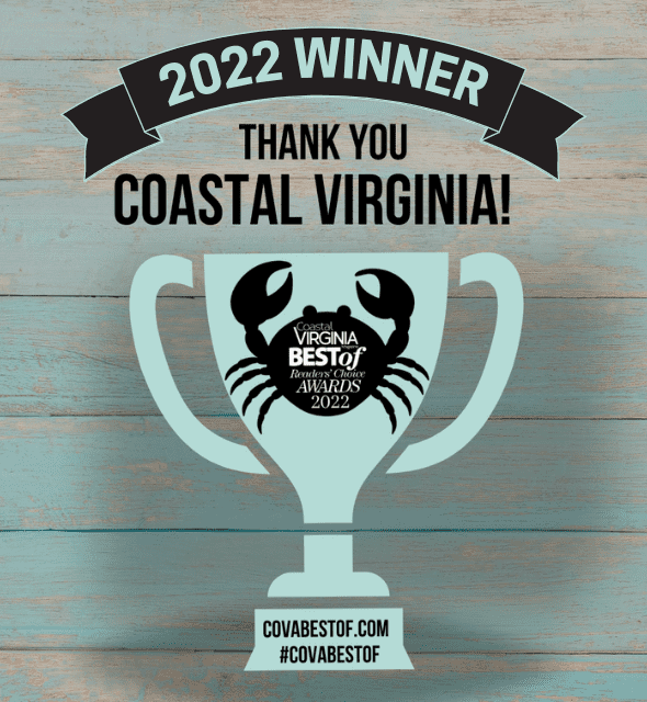 Coastal Virginia Magazine 2022 Best of Reader’s Choice Winner