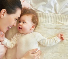 Mother & Child modeling for Mommy Makeover Blog