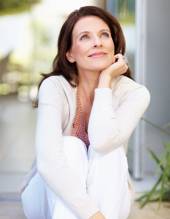 Mature woman looking away