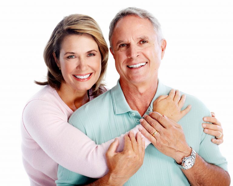 Mid-age smiling couple